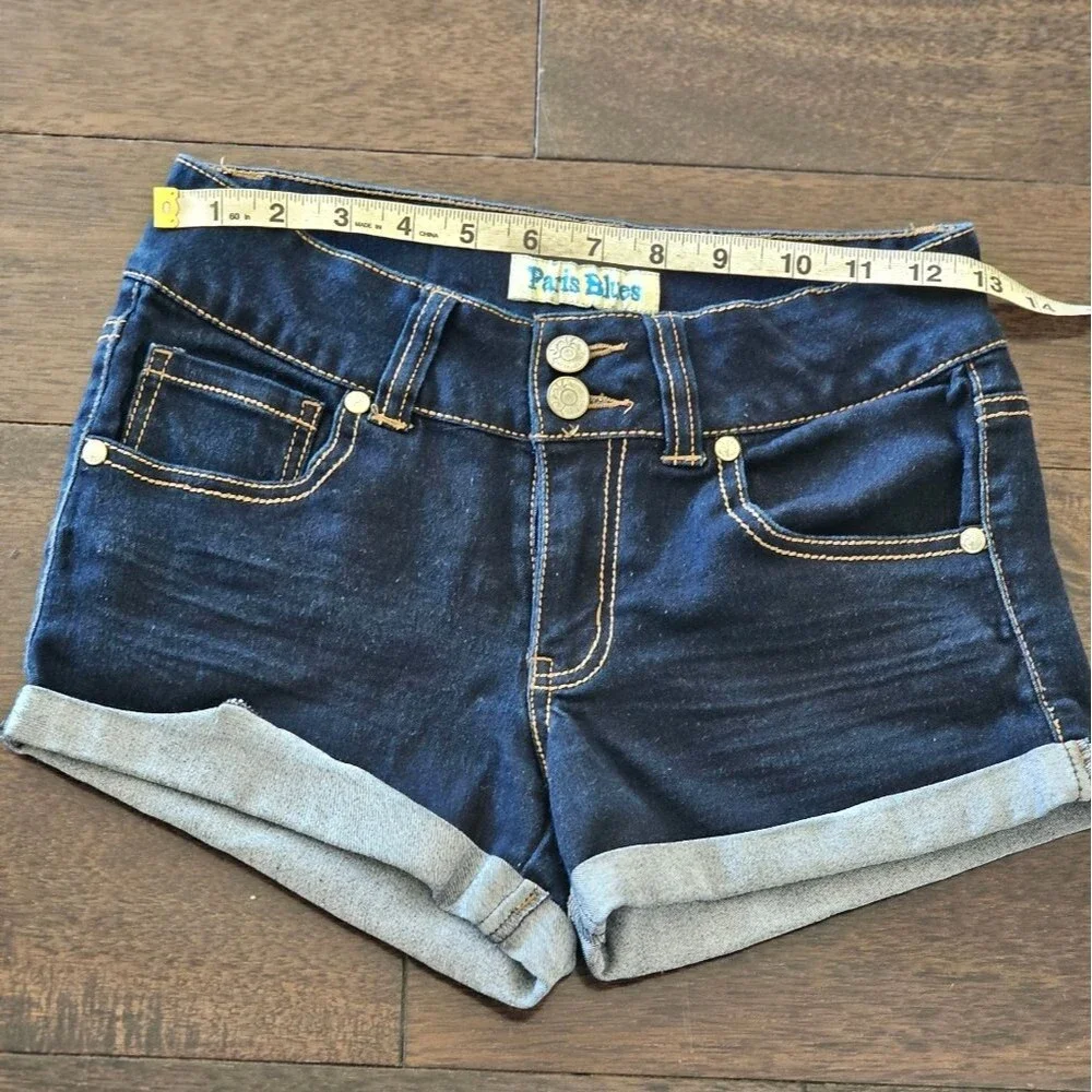 Y2K 90s Paris Blues Junior's Denim Shorts Size 5